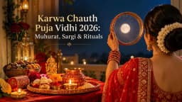 Karwa Chauth Puja Vidhi 2026: Muhurat, Sargi & Rituals