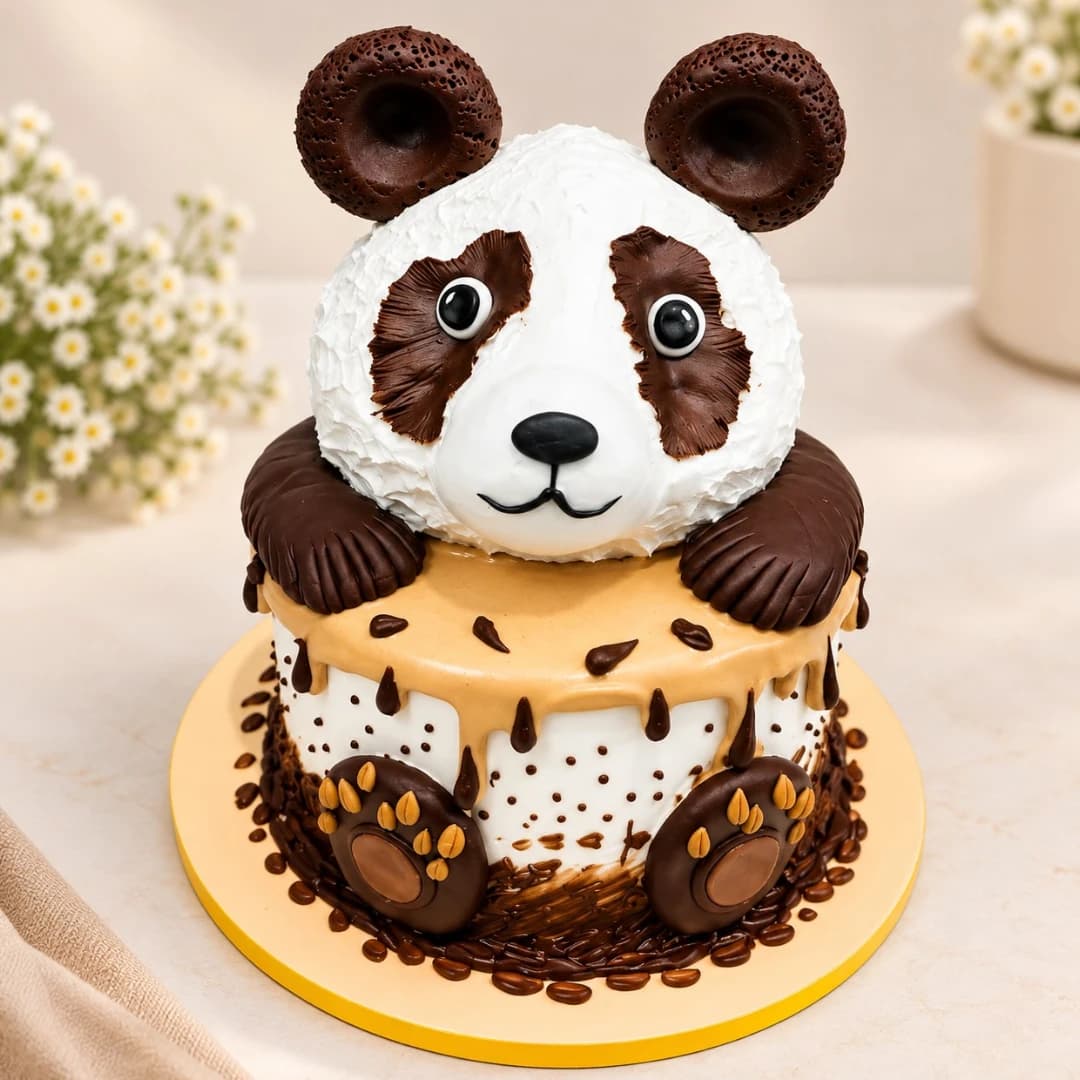 Cute Panda Theme Cake