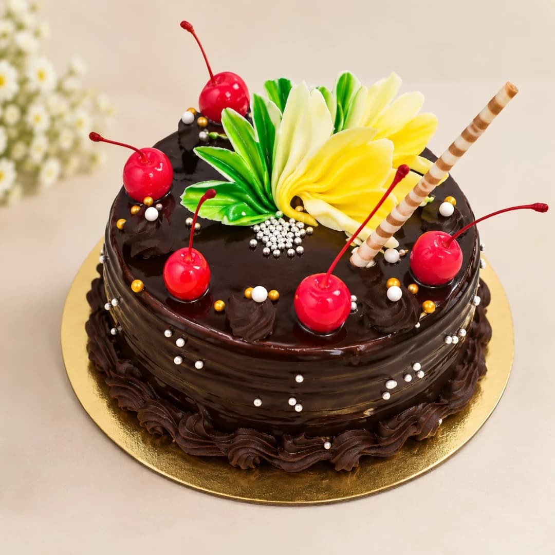 Chocolate Truffle Cherry Cake