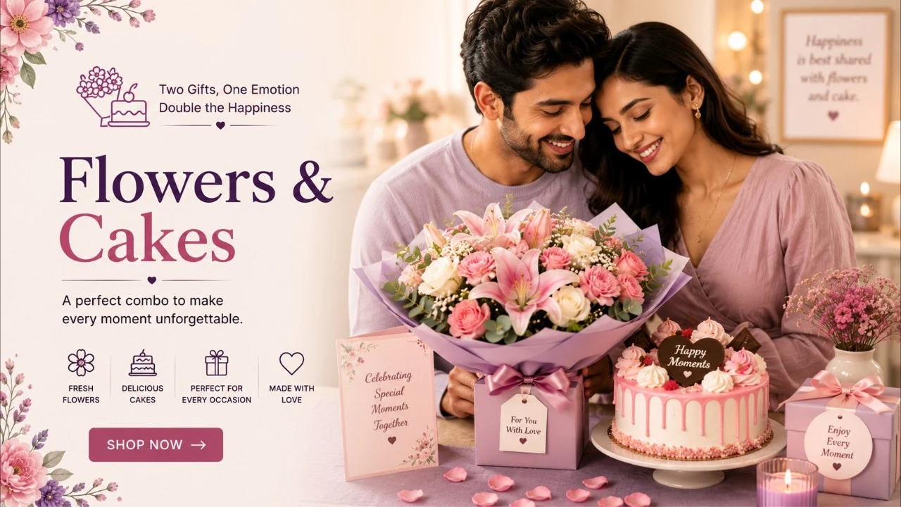 Flowers And Cake in Indore