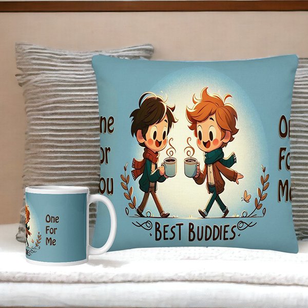 Best Buddies Cushion And Mug Combo