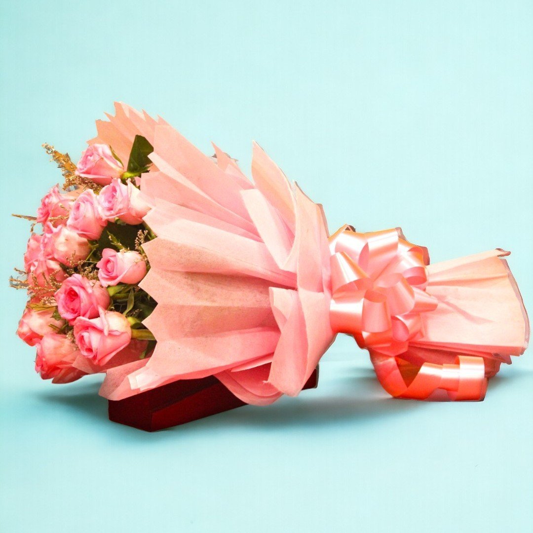 Bouquet Of 12 Pink Roses