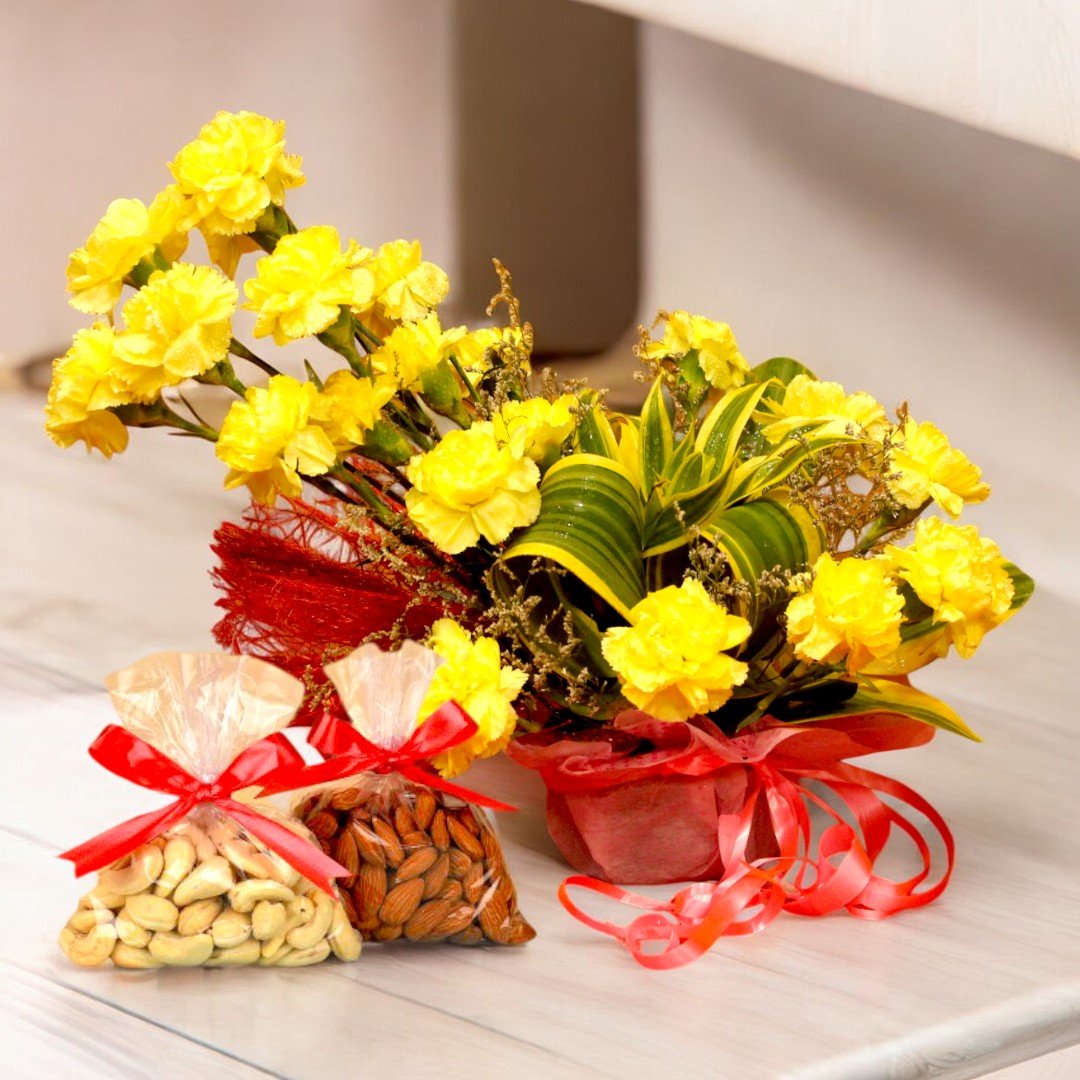 Carnations And Dry Fruits