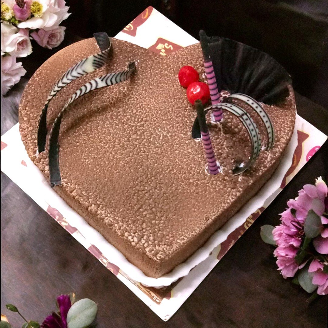 Coffee Heart Shape Cake