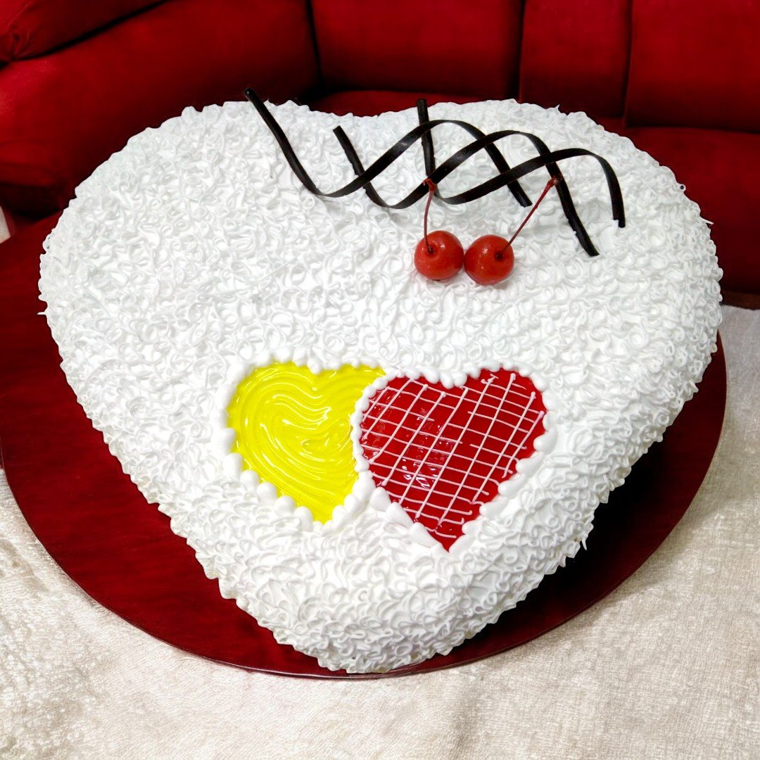 Connected Hearts Cake