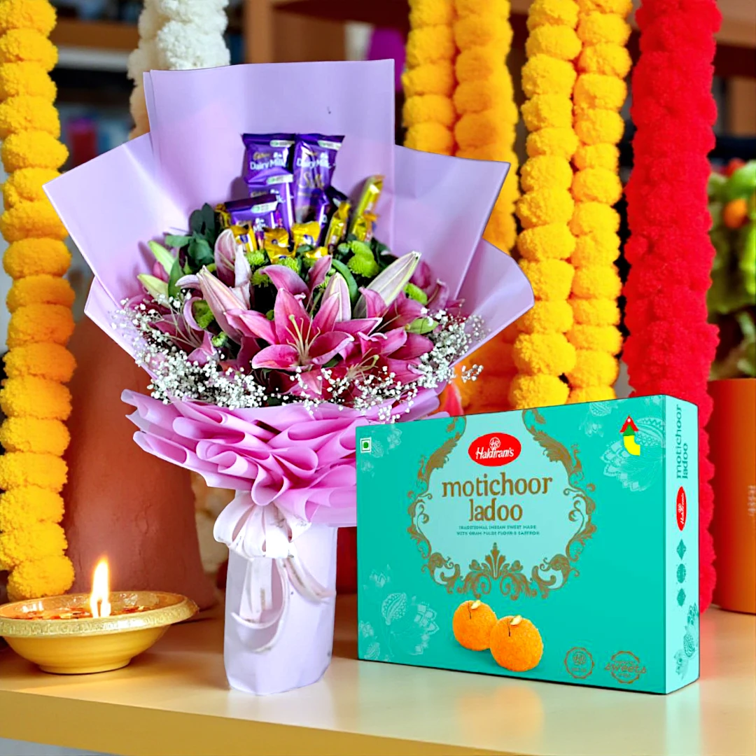 Festive Bloom & Sweet Delight Hamper