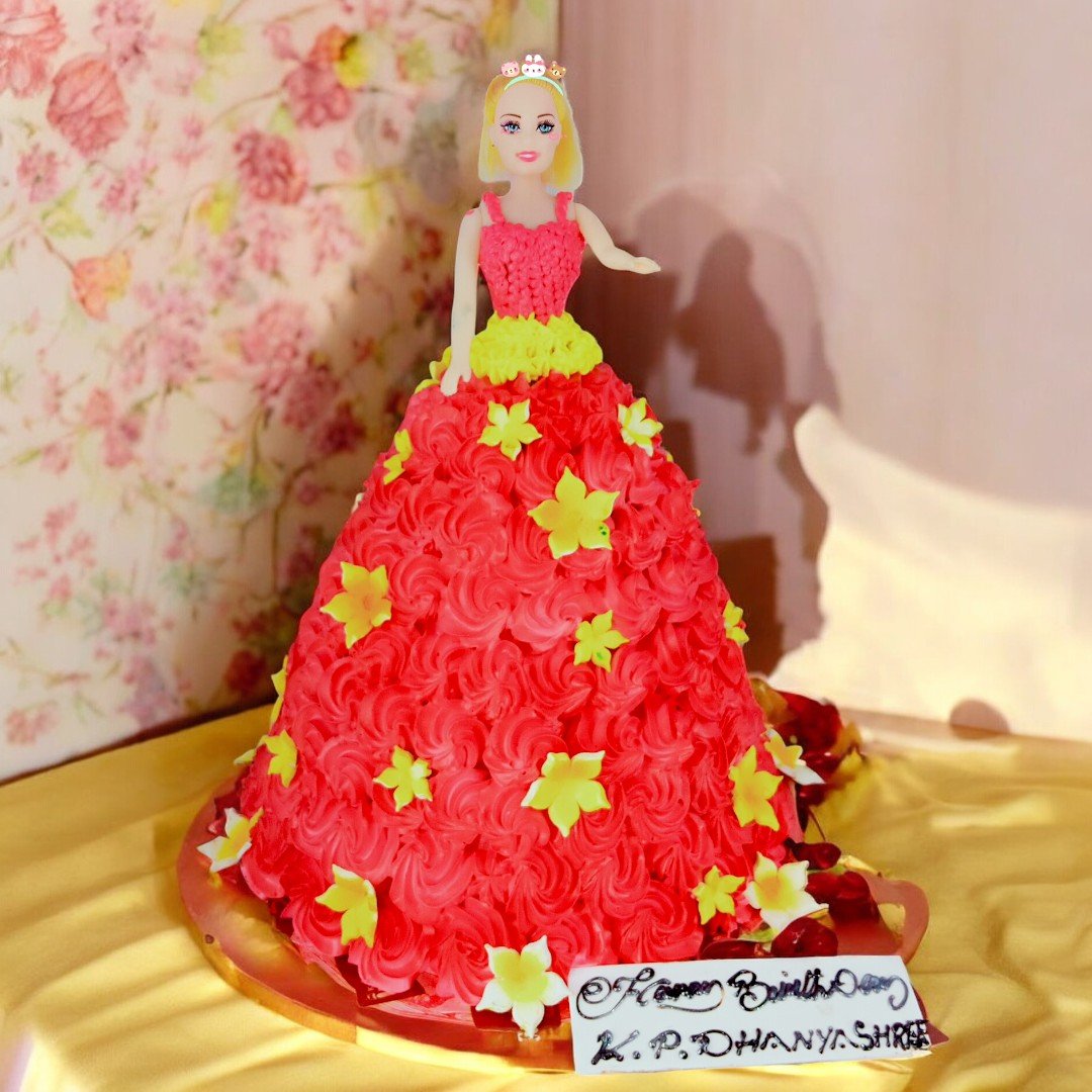Floral Doll Cake