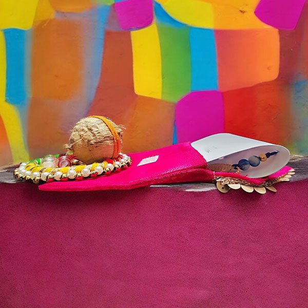 rakhi pouch with rakhi inside and roli chawal