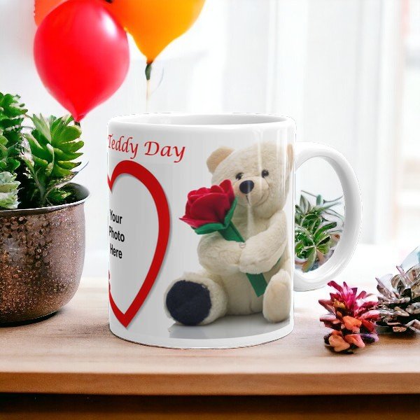 Customized Happy Teddy Day Mug online delivery