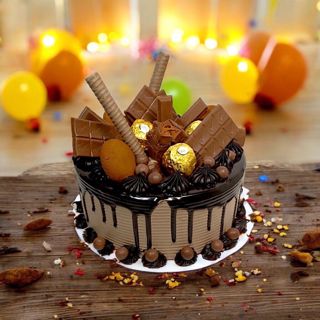 BetterGiftFlowers Chocolate Overload Cake with truffles and chocolate bars