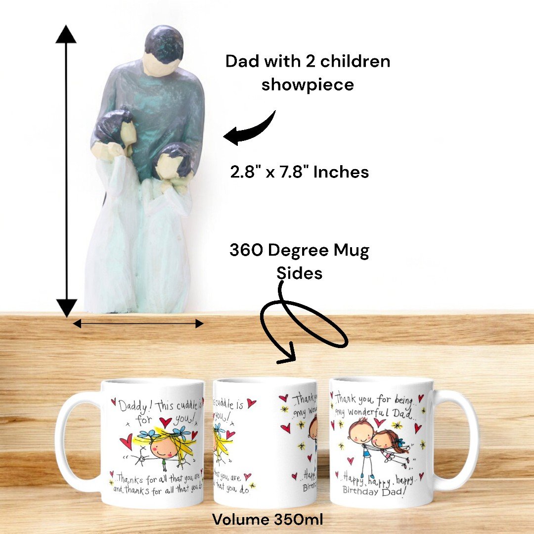 BetterGiftFlowers birthday dad combo with chocolate, mug, and detailed showpiece.