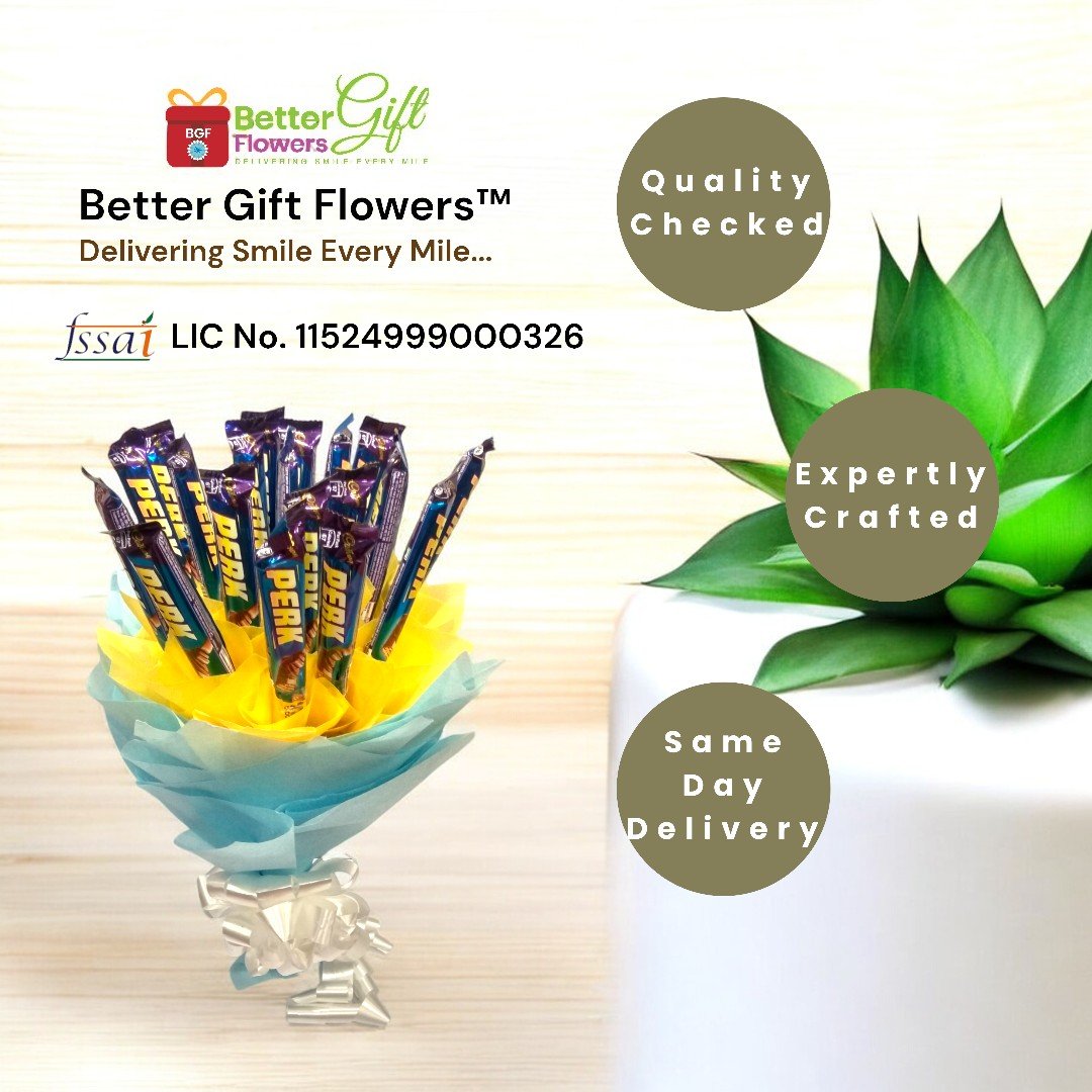Expertly crafted Perk Chocolate Bouquet by BetterGiftFlowers with quality checked and same-day delivery options.