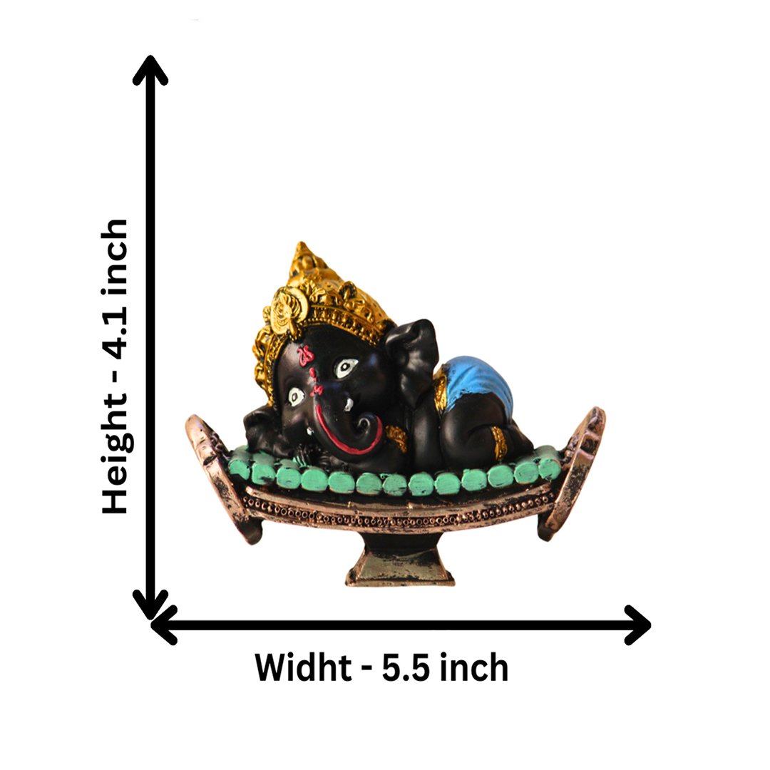Detailed dimensions of the Relaxing Ganesha Showpiece by BetterGiftFlowers