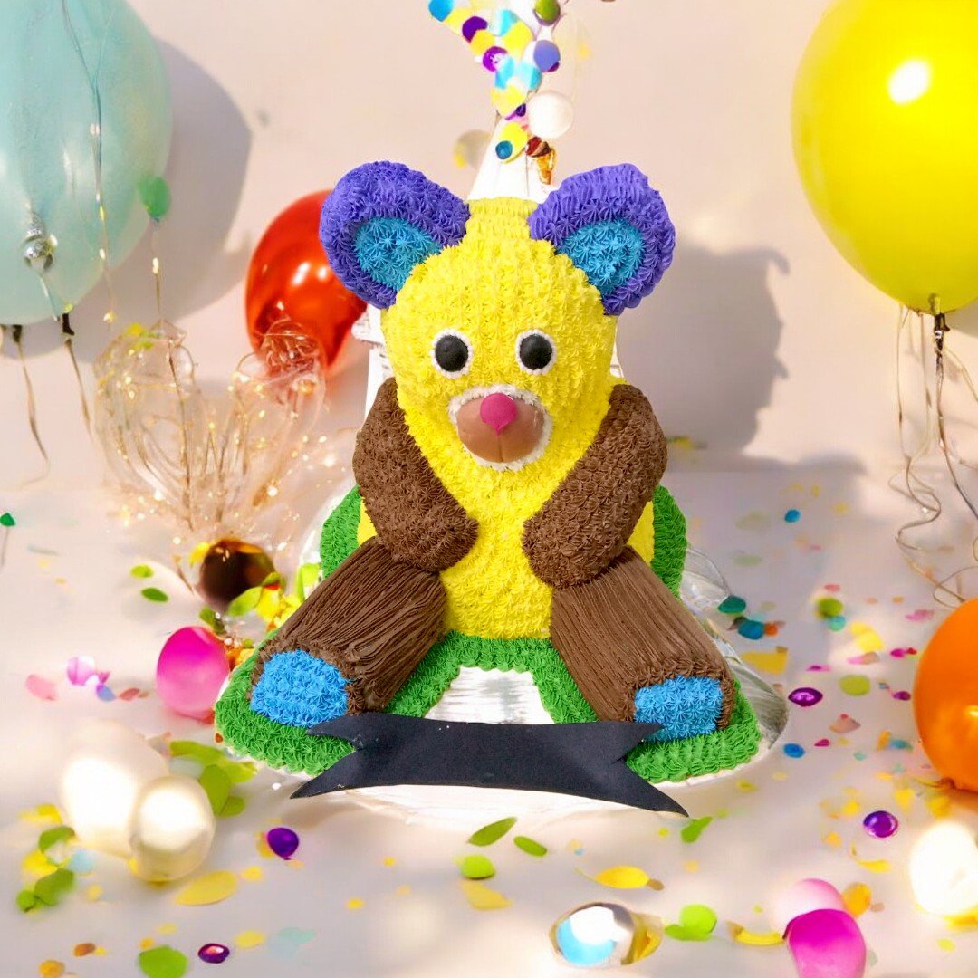 BetterGiftFlowers Teddy Cake with colorful design and hygienic ingredients