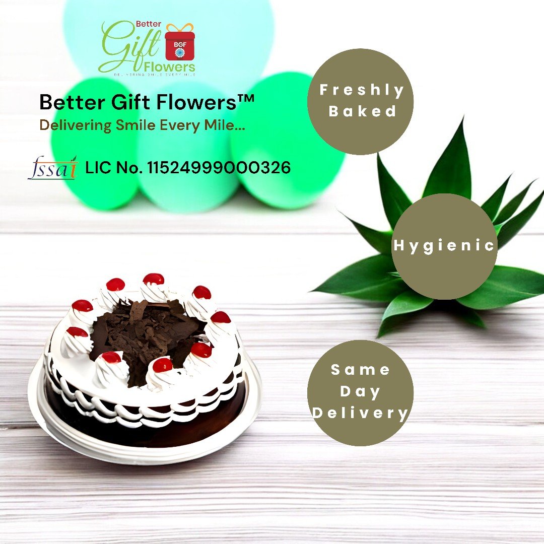 Freshly baked black forest cake with same-day delivery from BetterGiftFlowers - To Someone Very Special