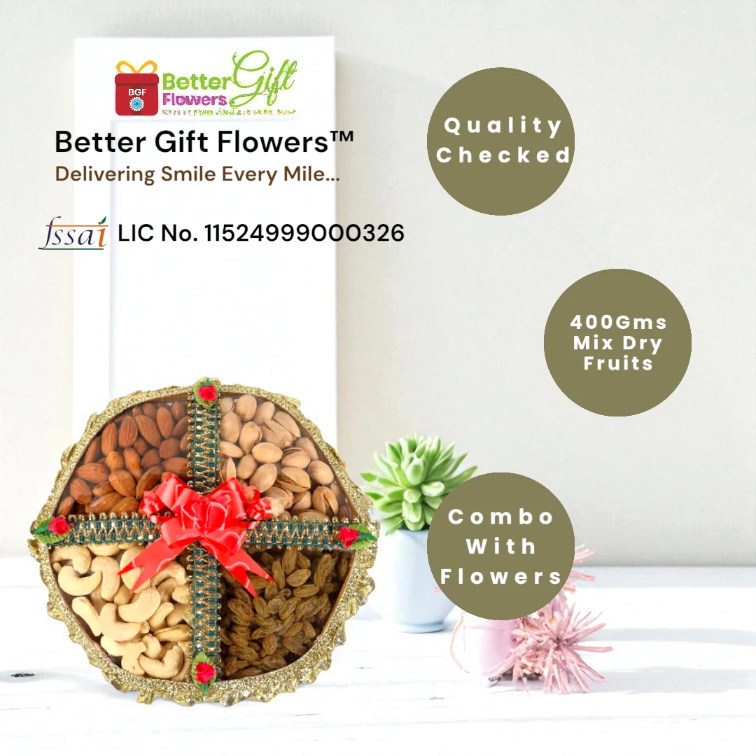 Yellow Roses & Dry Fruits Combo