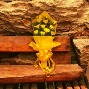 Bright yellow rose bouquet from BetterGiftFlowers arranged beautifully with fresh blooms