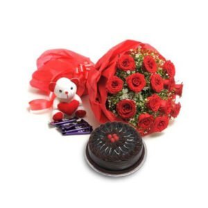 roses chocolate and cake online delivery