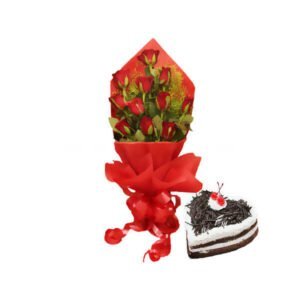 Rose Bunch & Cake online delivery
