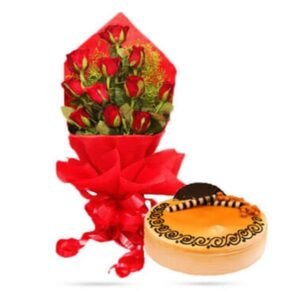 order Roses & Butter Scotch Cake online