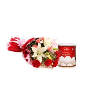 send flowers with rasgulla online