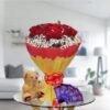 roses chocolates teddy combo