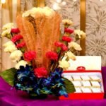 BetterGiftFlowers vibrant floral arrangement paired with Haldiram's Kaju Katli in Flowers N Kaju Katli combo