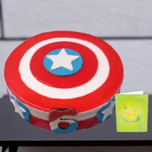 captain America shield cake