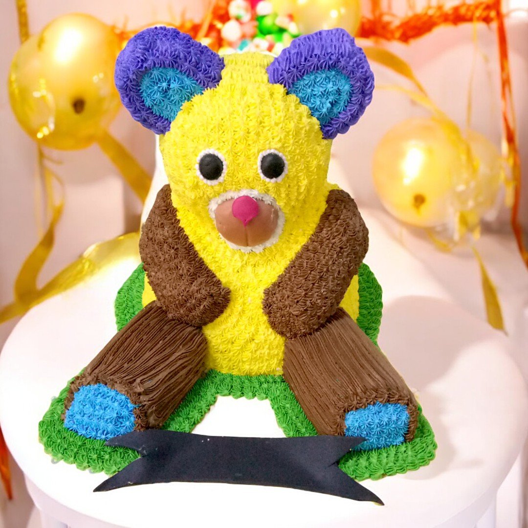 Yellow Teddy Cake from BetterGiftFlowers for kids’ birthday celebrations