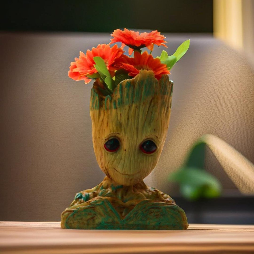 Groot Heart Gesture Showpiece by BetterGiftFlowers with flowers